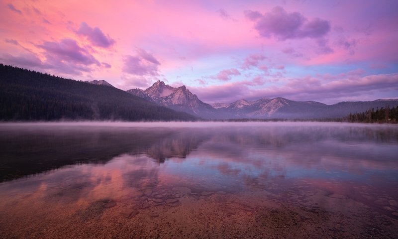 Обои озеро, горы, отражение, скалистые горы, айдахо, lake, mountains, reflection, rocky mountains, idaho разрешение 2000x1333 Загрузить