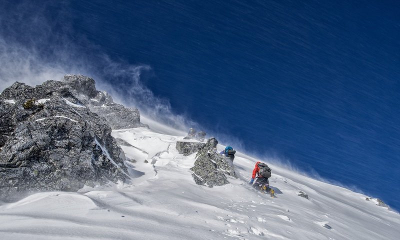 Обои горы, альпинисты, восхождение, mountains, climbers разрешение 6082x4059 Загрузить