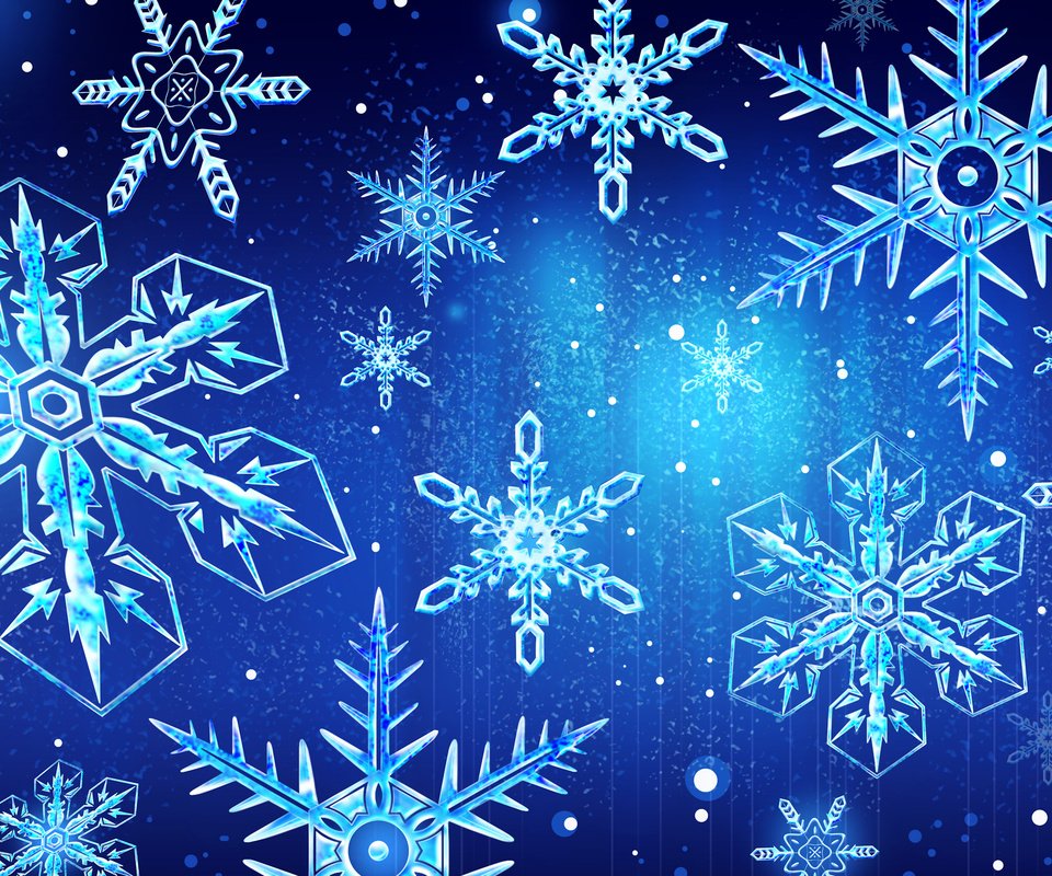 Обои зима, снежинки, синий, winter, snowflakes, blue разрешение 2560x1670 Загрузить