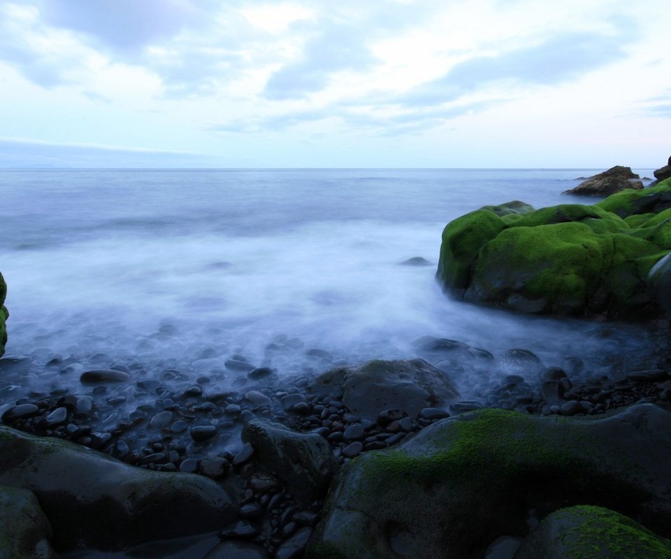 Обои вода, камни, горизонт, water, stones, horizon разрешение 1920x1200 Загрузить