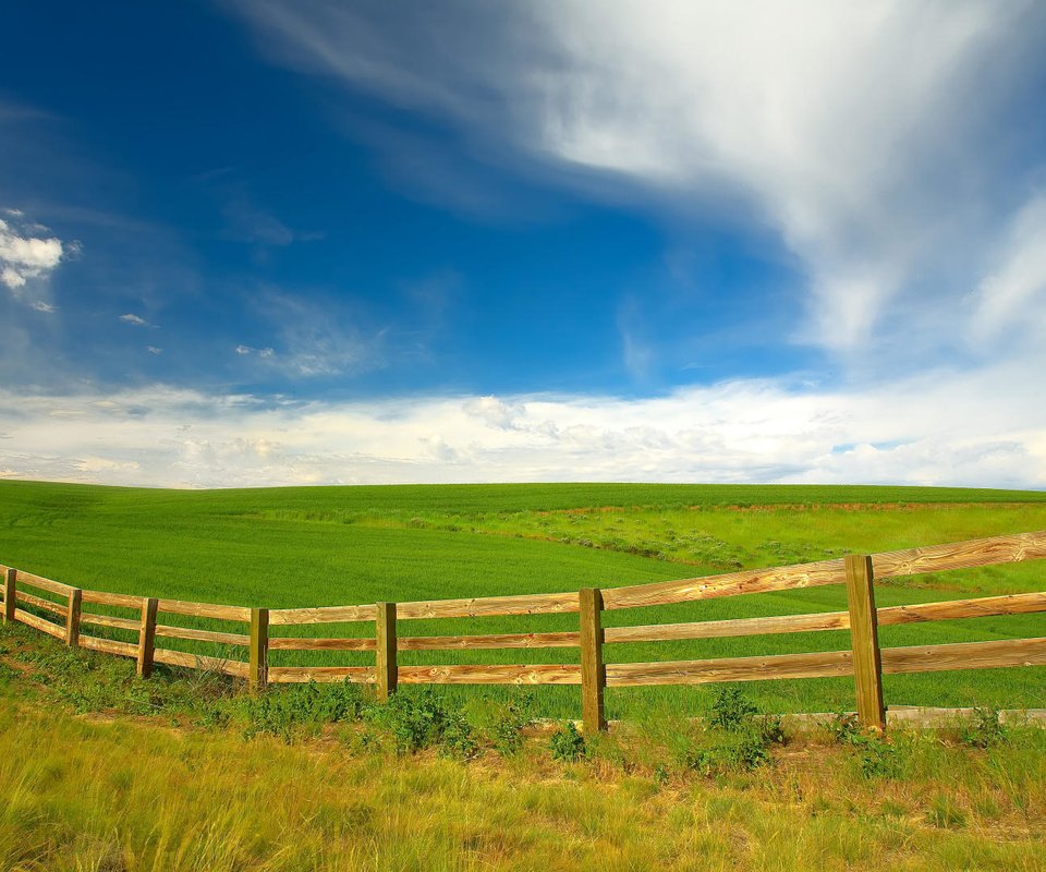 Обои поле, вашингтон, забор, field, washington, the fence разрешение 1920x1080 Загрузить