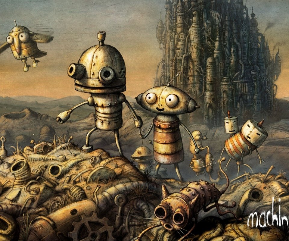 Обои робот, машинариум, инди, robot, machinarium, indie разрешение 2560x1600 Загрузить