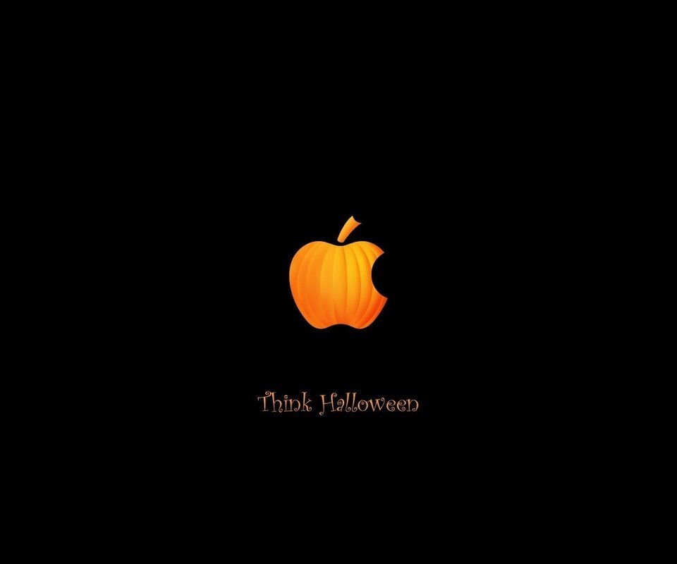 Обои хеллоуин, эппл, halloween, apple разрешение 1920x1080 Загрузить