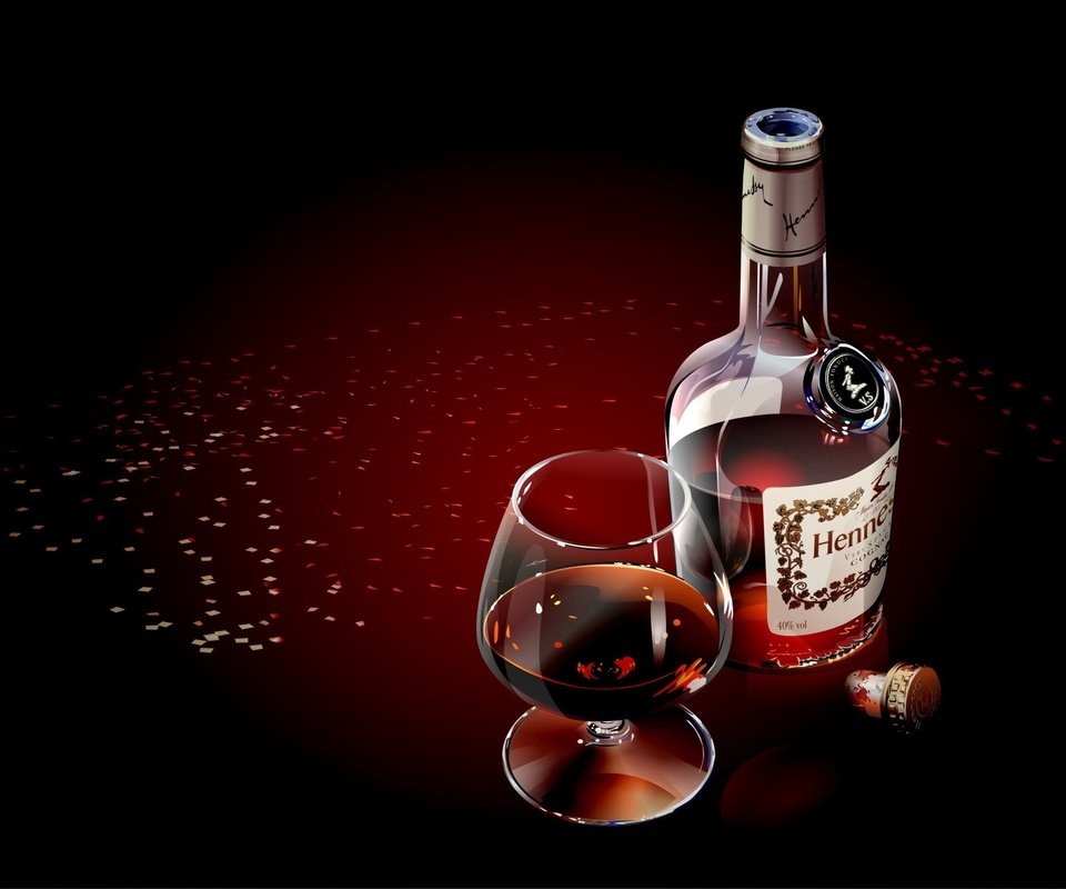 Обои вектор, бокал, бутылка, коньяк, vector, glass, bottle, cognac разрешение 1920x1440 Загрузить