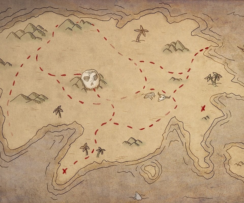 Обои карта, остров, клад, сокровище, map, island, treasure разрешение 1920x1200 Загрузить