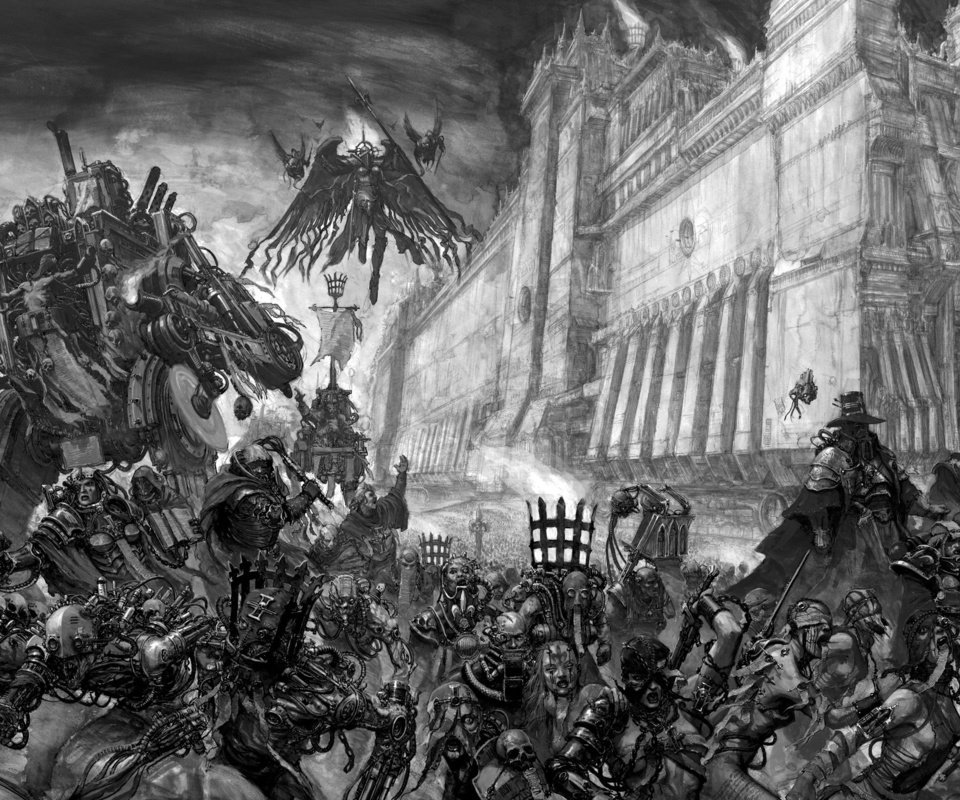 Обои охотники, warhammer 40k, охота, karl kopinski, сёстры, на ведем, инквизиция, adeptus soritas, битвы, hunters, hunting, sisters, on store, the inquisition, battle разрешение 2362x1637 Загрузить