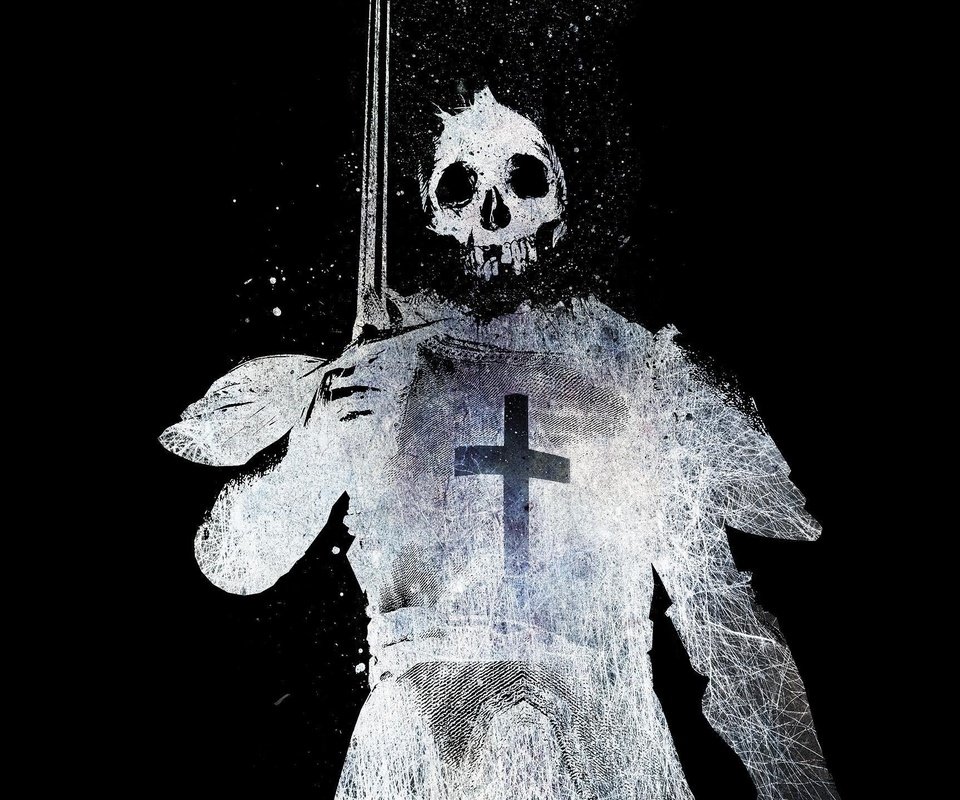 Обои смерть, скилет, рыцарь, death, the bare bones, knight разрешение 1920x1440 Загрузить