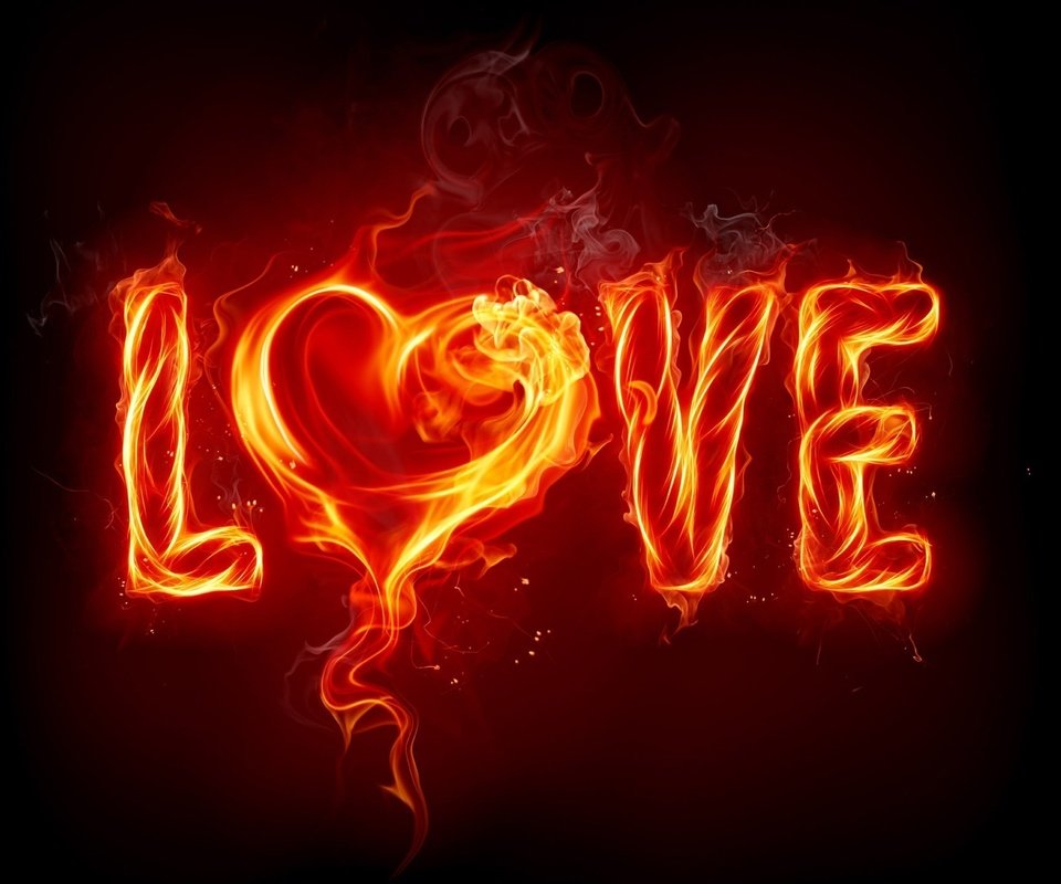 Обои огонь, сердце, любовь, fire, heart, love разрешение 2560x1440 Загрузить