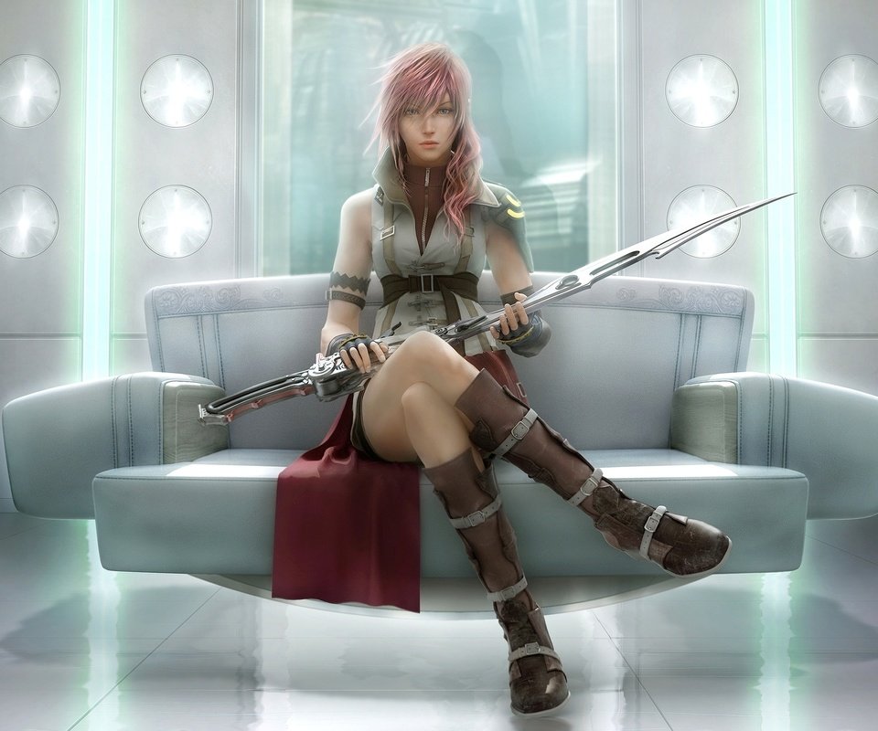 Обои арт, девушка, воин, меч, final fantasy xiii, art, girl, warrior, sword разрешение 2014x1620 Загрузить