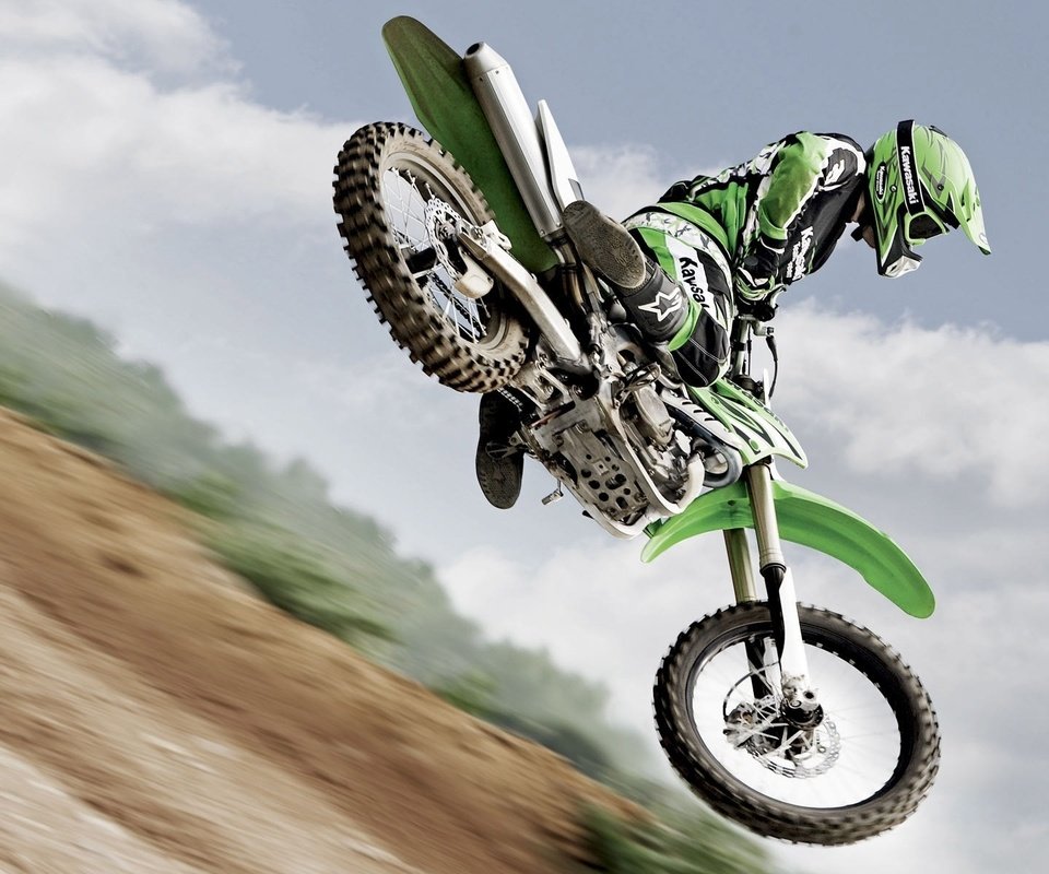 Обои прыжок, мотоцикл, кросс, jump, motorcycle, cross разрешение 1920x1200 Загрузить