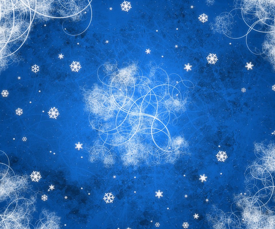 Обои новый год, снежинки, синий, узоры, завитки, new year, snowflakes, blue, patterns, curls разрешение 2560x1600 Загрузить