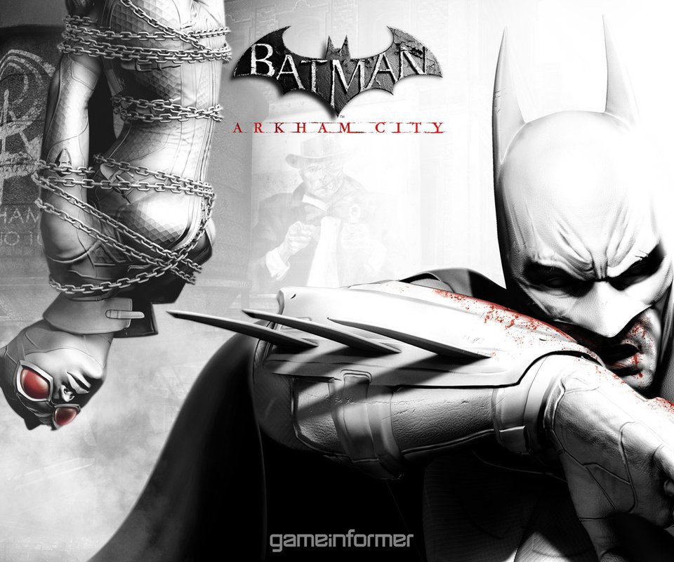 Обои игра, бэтмен, batman arkham city, женщина кошка, game informer, аркхем, the game, batman, cat woman, arkham разрешение 1920x1080 Загрузить