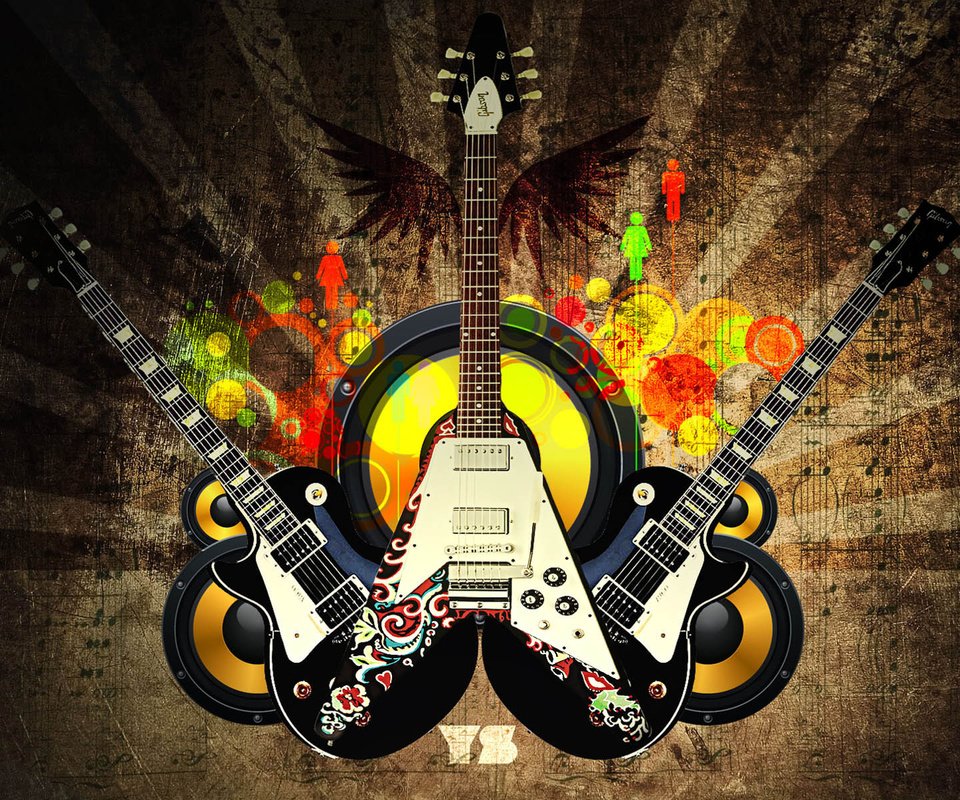 Обои лого, гитары, звук, logo, guitar, sound разрешение 1920x1200 Загрузить