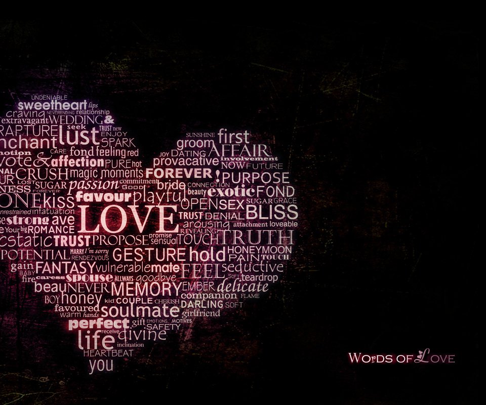 Обои сердце, любовь, слово, heart, love, the word разрешение 2560x1600 Загрузить