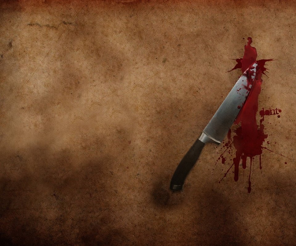 Обои кровь, минимализм, нож, blood, minimalism, knife разрешение 1920x1440 Загрузить