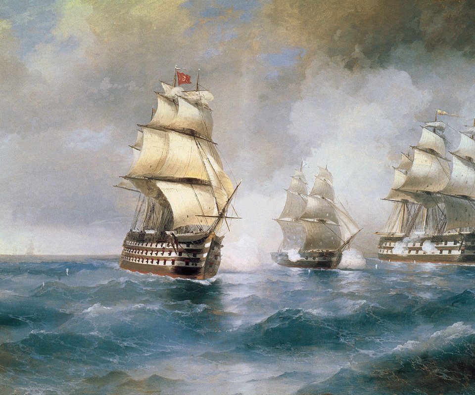 Обои картина, море, корабли, живопись, айвазовский, иван айвазовский, picture, sea, ships, painting, aivazovsky разрешение 2220x1400 Загрузить