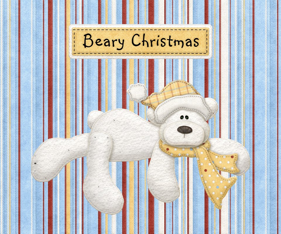 Обои полосы, рисунок, медведь, рождество, открытка, beary christmas, strip, figure, bear, christmas, postcard разрешение 2560x1600 Загрузить