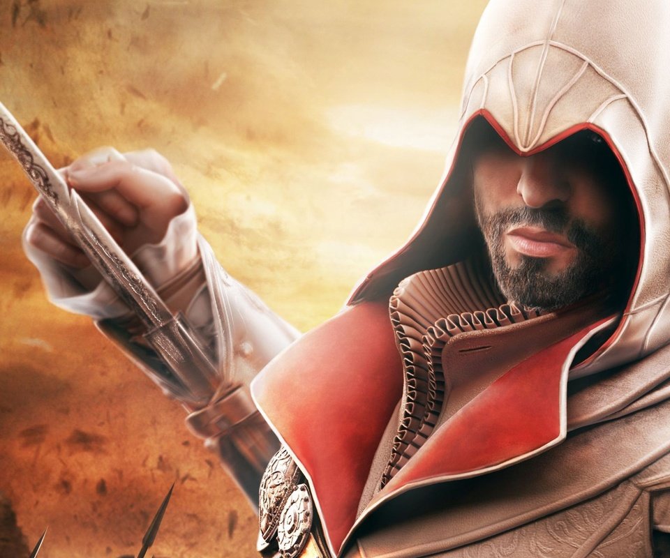 Обои assassins creed, ассасин, братство, эцио, assassin, brotherhood, ezio разрешение 1920x1200 Загрузить