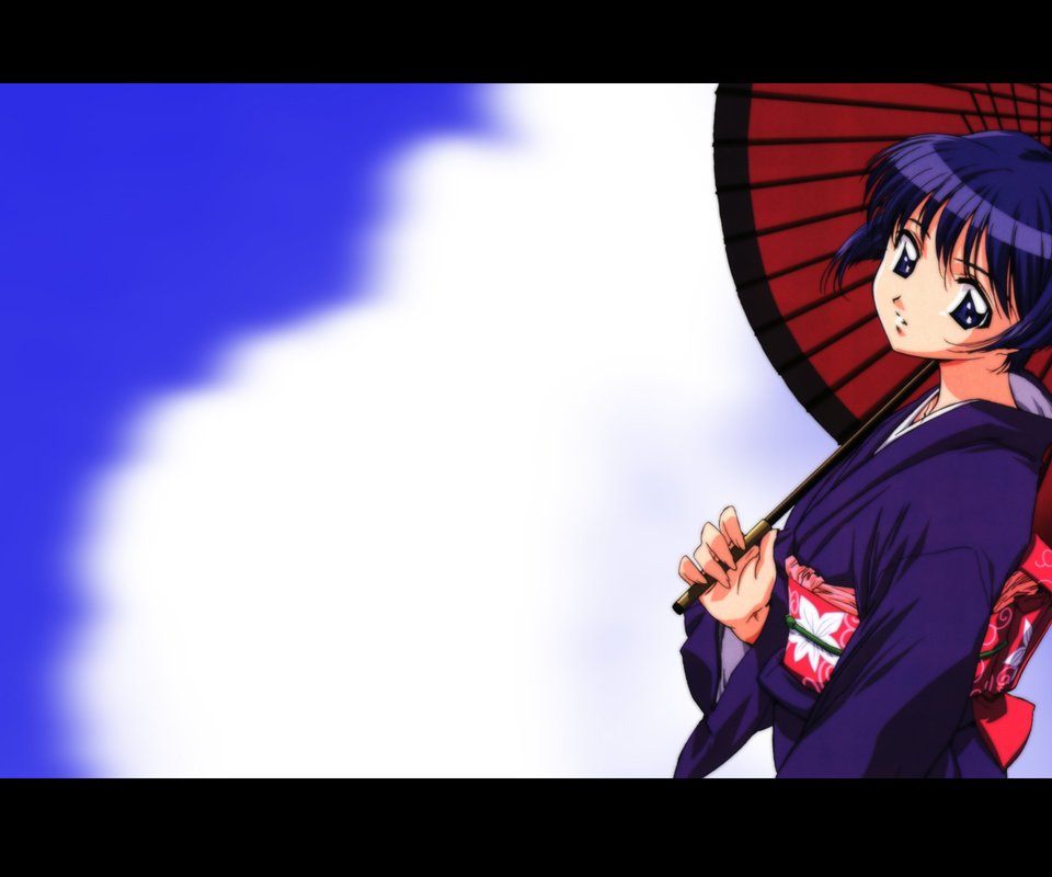 Обои зонт, ai yori aoshi, sakuraba aoi, umbrella разрешение 1920x1200 Загрузить