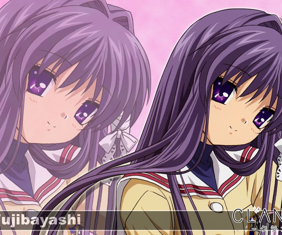 Обои ленточки, clannad, fujibayashi kyou, клавиша, ribbons, key разрешение 1920x1200 Загрузить