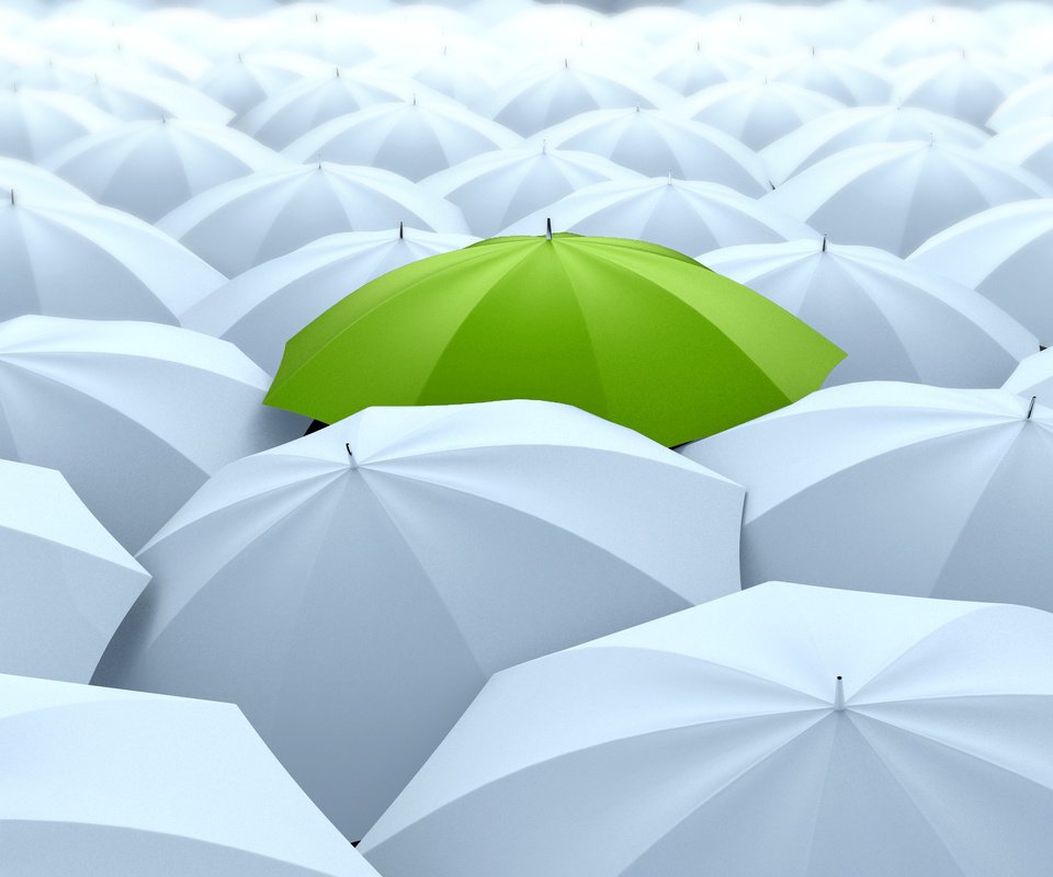 Обои зелёный, настроение, белые, зонты, зонтики, green, mood, white, umbrellas разрешение 2880x1800 Загрузить