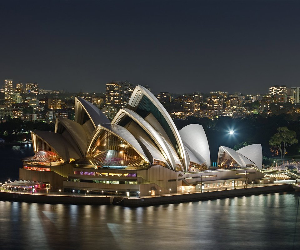 Обои ночь, здание, сидней, австралия, опера, театр, night, the building, sydney, australia, opera, theatre разрешение 1920x1200 Загрузить