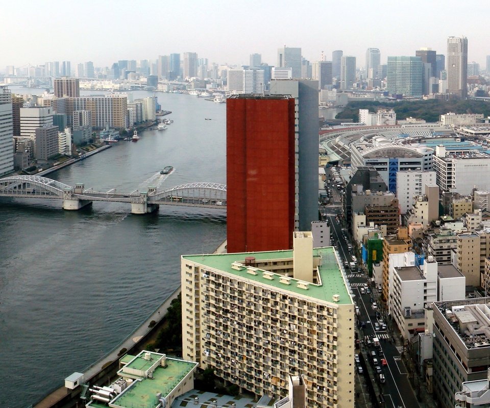 Обои мост, япония, токио, bridge, japan, tokyo разрешение 4143x2103 Загрузить