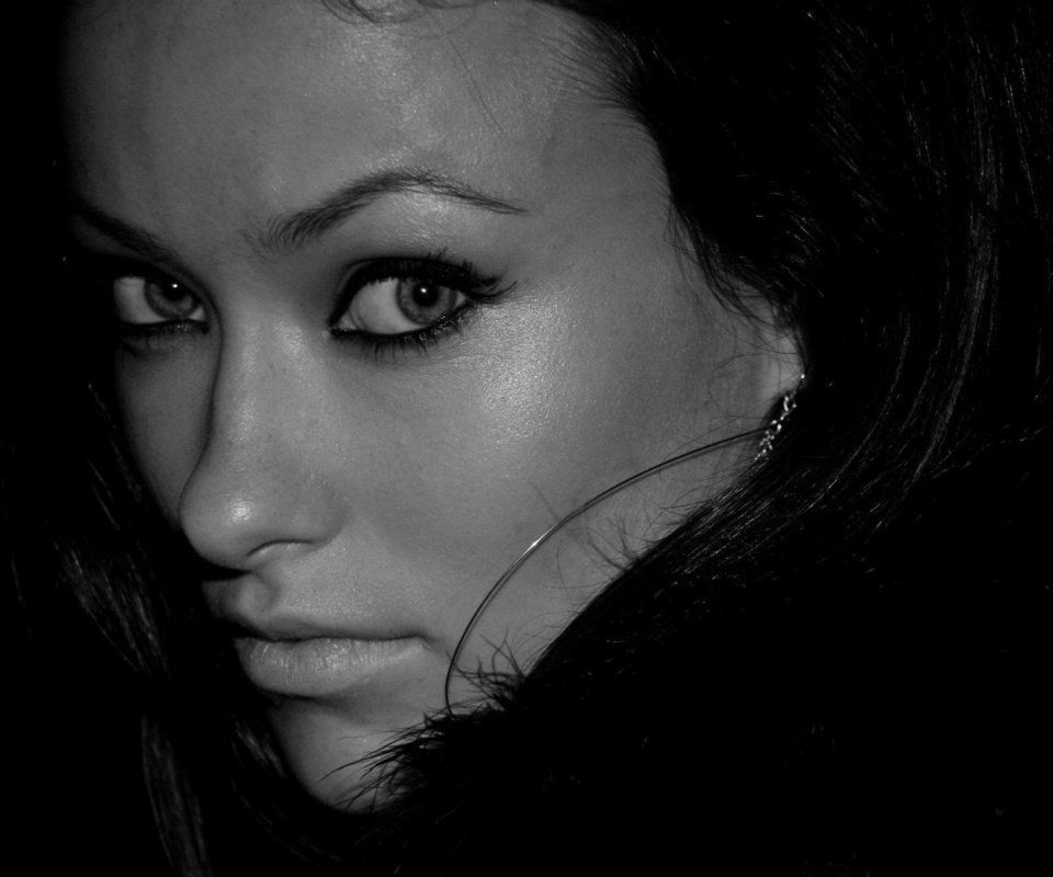 Обои взгляд, чёрно-белое, актриса, оливия уайлд, оливия yайлд, look, black and white, actress, olivia wilde разрешение 1920x1440 Загрузить