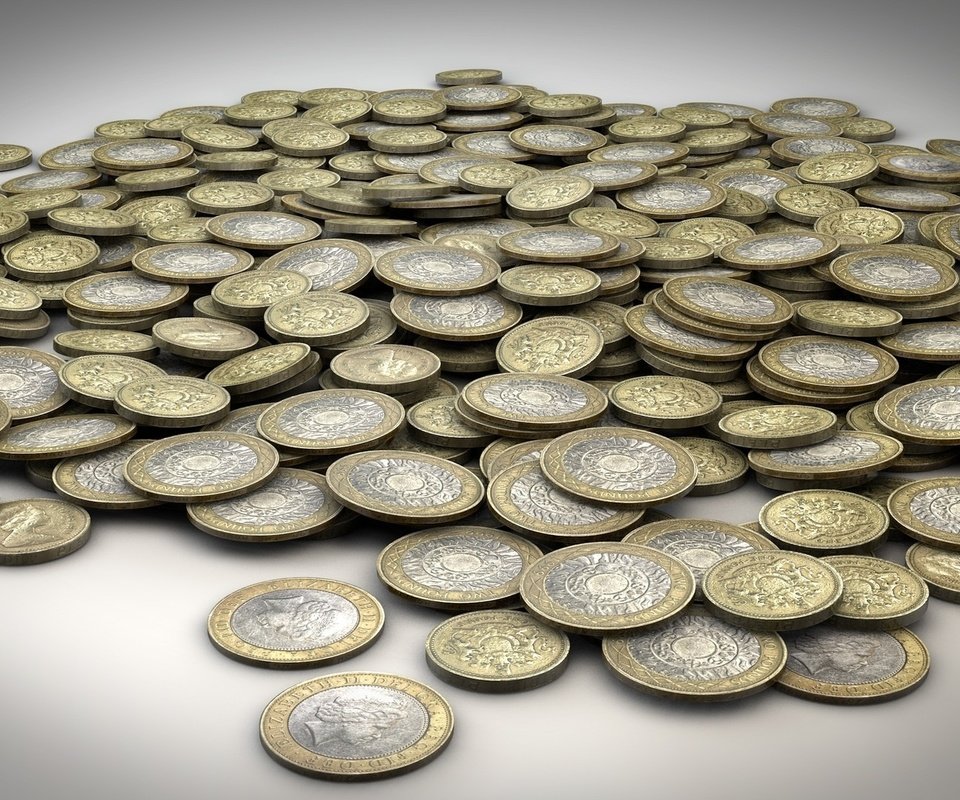Обои много, деньги, монеты, поверхность, a lot, money, coins, surface разрешение 1920x1080 Загрузить