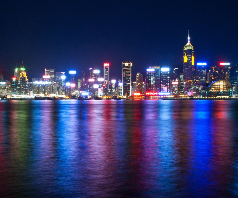 Обои огни, китай, гонконг, lights, china, hong kong разрешение 2500x1667 Загрузить