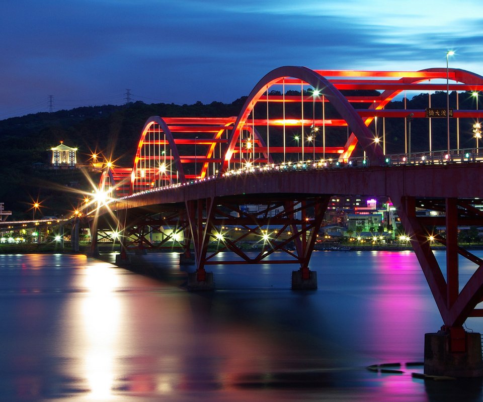 Обои река, мост, город, river, bridge, the city разрешение 1920x1080 Загрузить