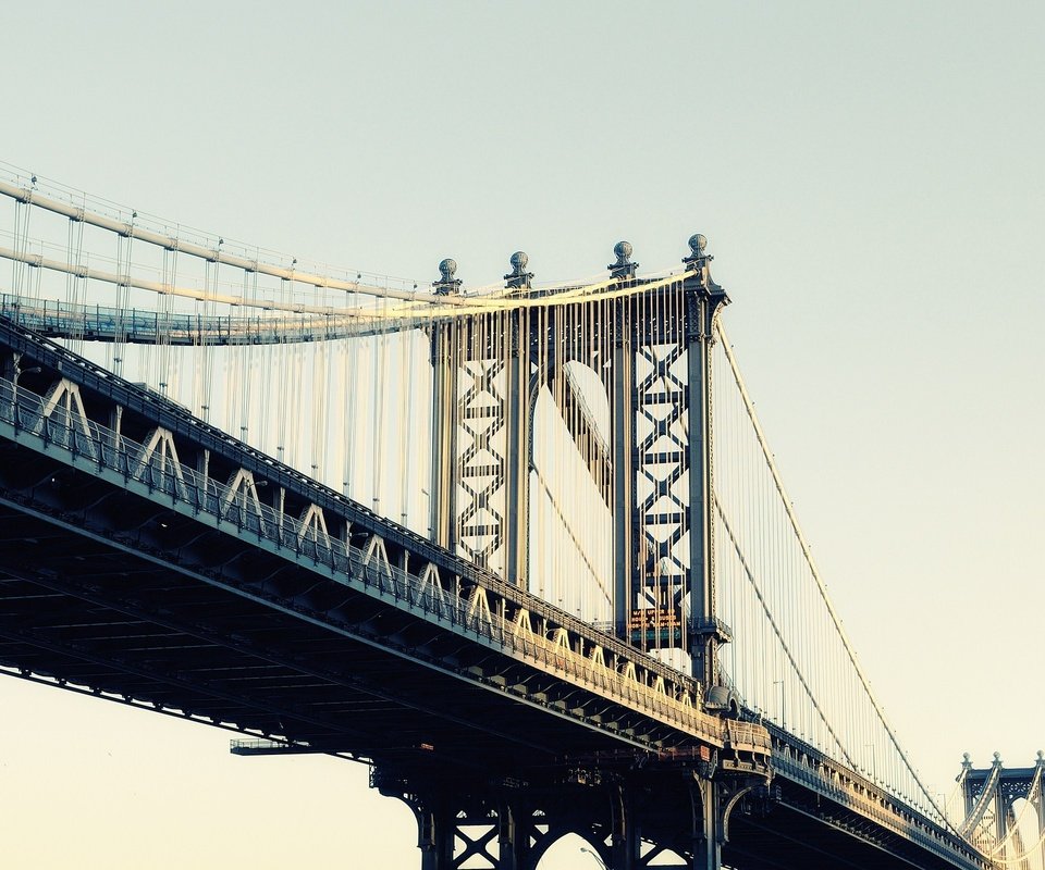 Обои нью-йорк, бруклинский мост, new york, brooklyn bridge разрешение 2560x1600 Загрузить