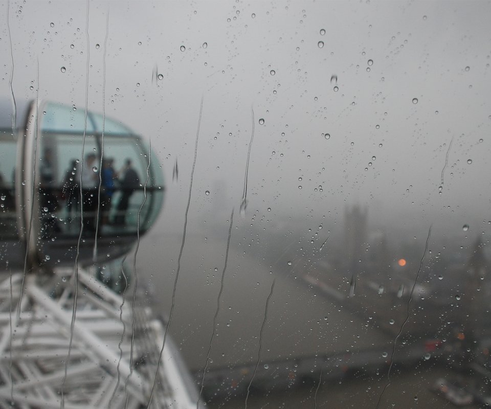Обои лондон, город, дождь, аттракцион, london, the city, rain, attraction разрешение 1920x1200 Загрузить