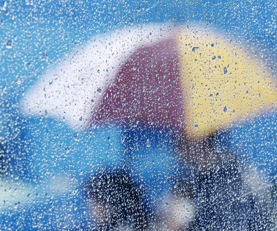 Обои капли, размытость, дождь, зонт, стекло, зонтик, drops, blur, rain, umbrella, glass разрешение 2560x1600 Загрузить