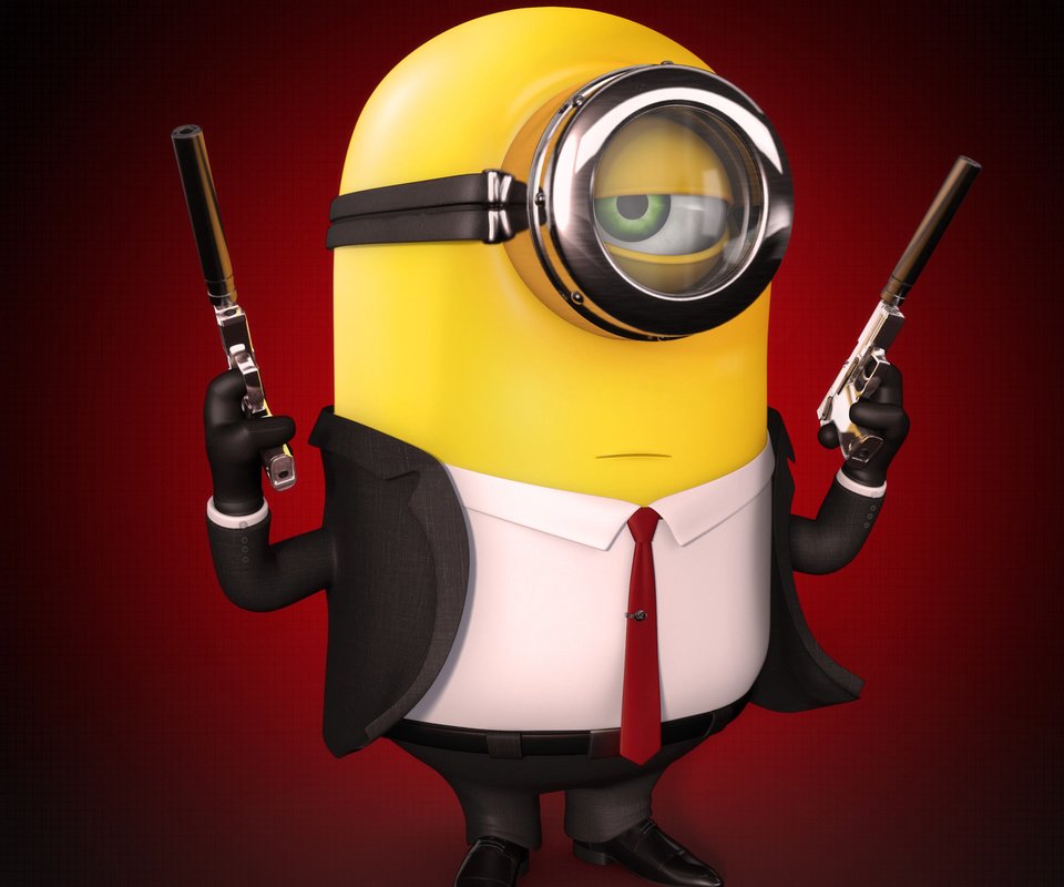 Обои минимализм, миньон, silverballer, хитман, minimalism, minion, hitman разрешение 1920x1080 Загрузить