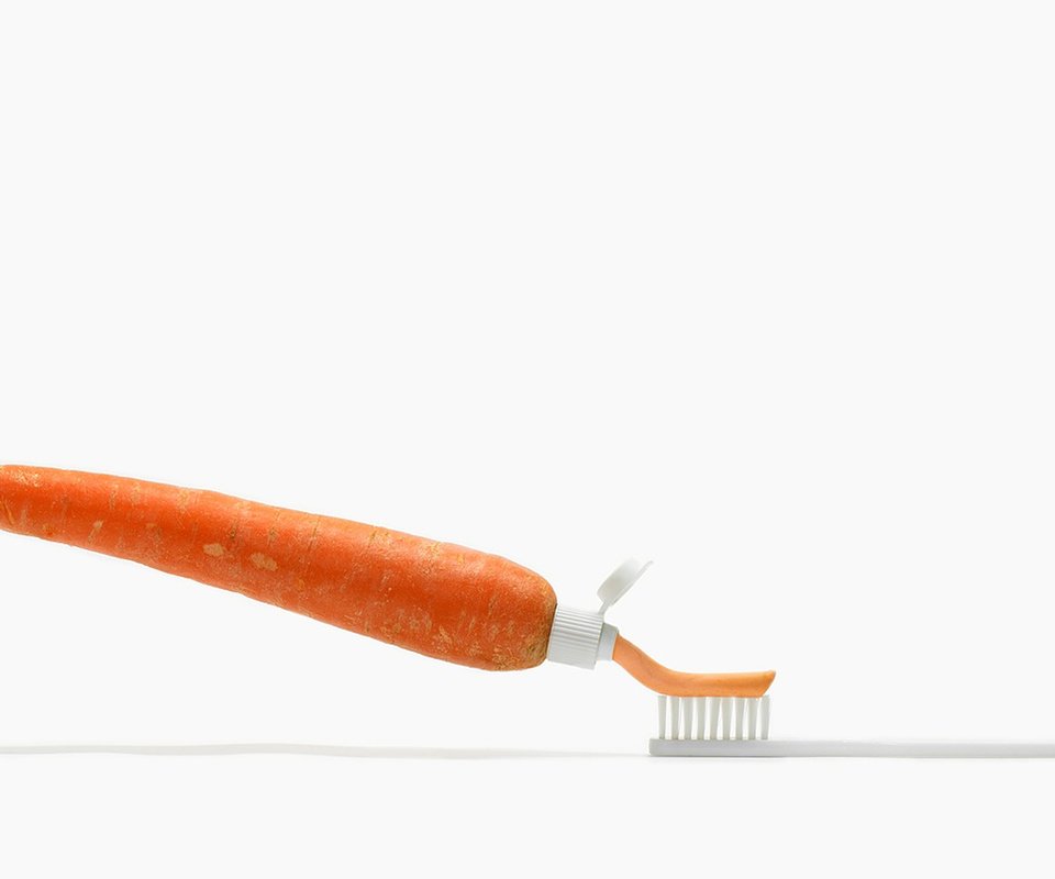 Обои морковь, зубная паста, щётка, carrots, toothpaste, brush разрешение 1920x1080 Загрузить