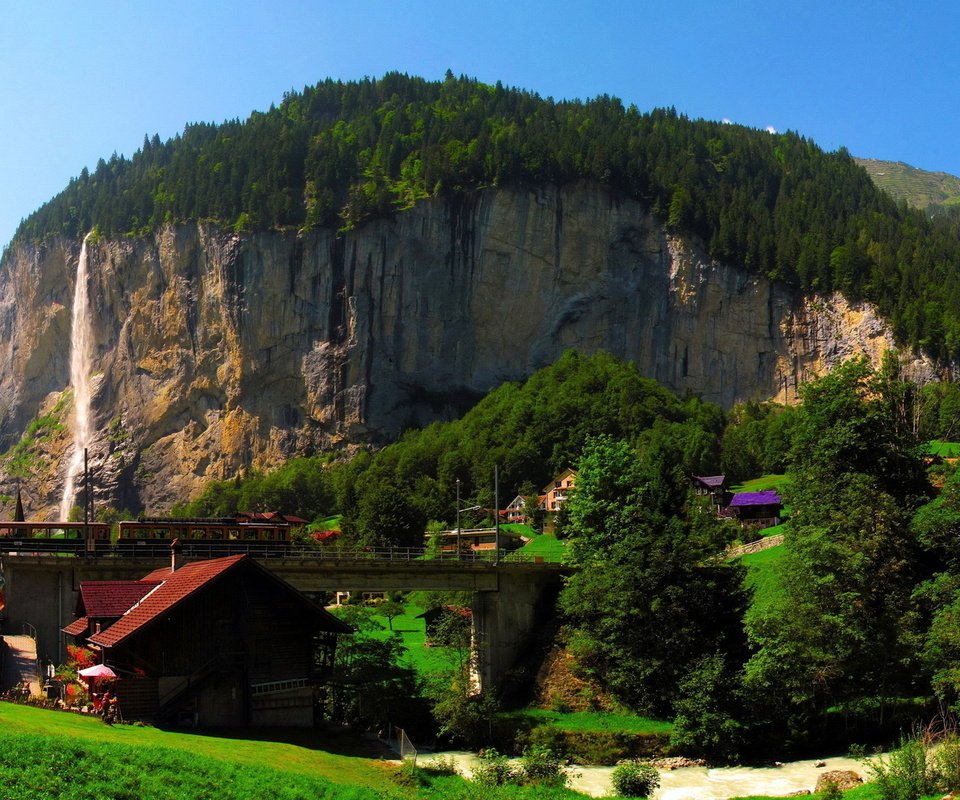 Обои швейцария, берн, лаутербруннен, switzerland, bern, lauterbrunnen разрешение 1920x1080 Загрузить