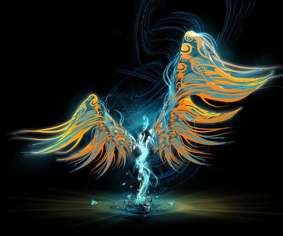 Обои цвет, узоры, ангел, рендеринг., криля, color, patterns, angel, rendering., krill разрешение 1920x1080 Загрузить