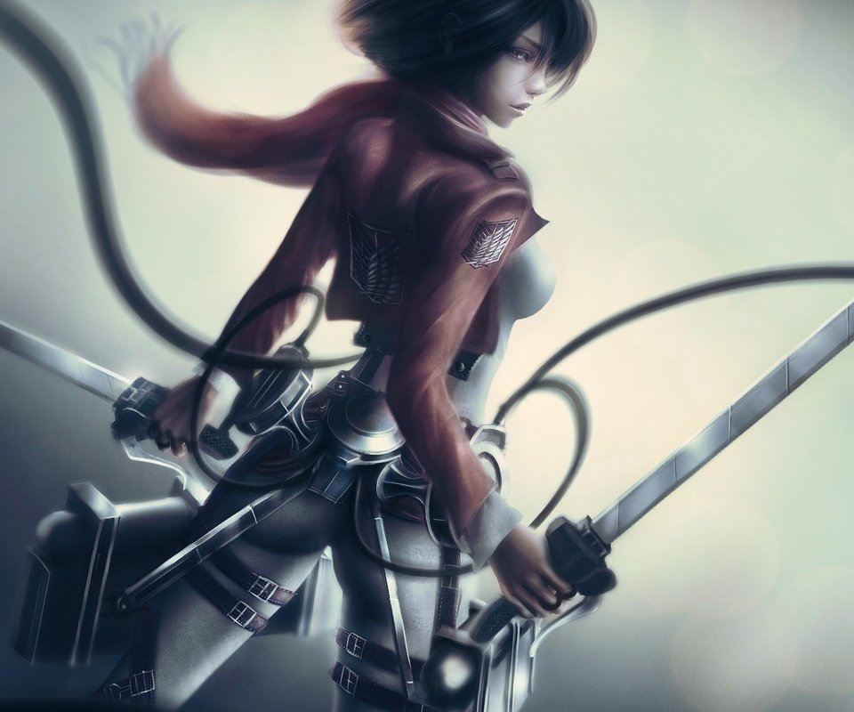 Обои арт, mikasa ackerman, shingeki no kyojin, attack on titan, вторжение титанов, art, the invasion of the titans разрешение 1920x1200 Загрузить