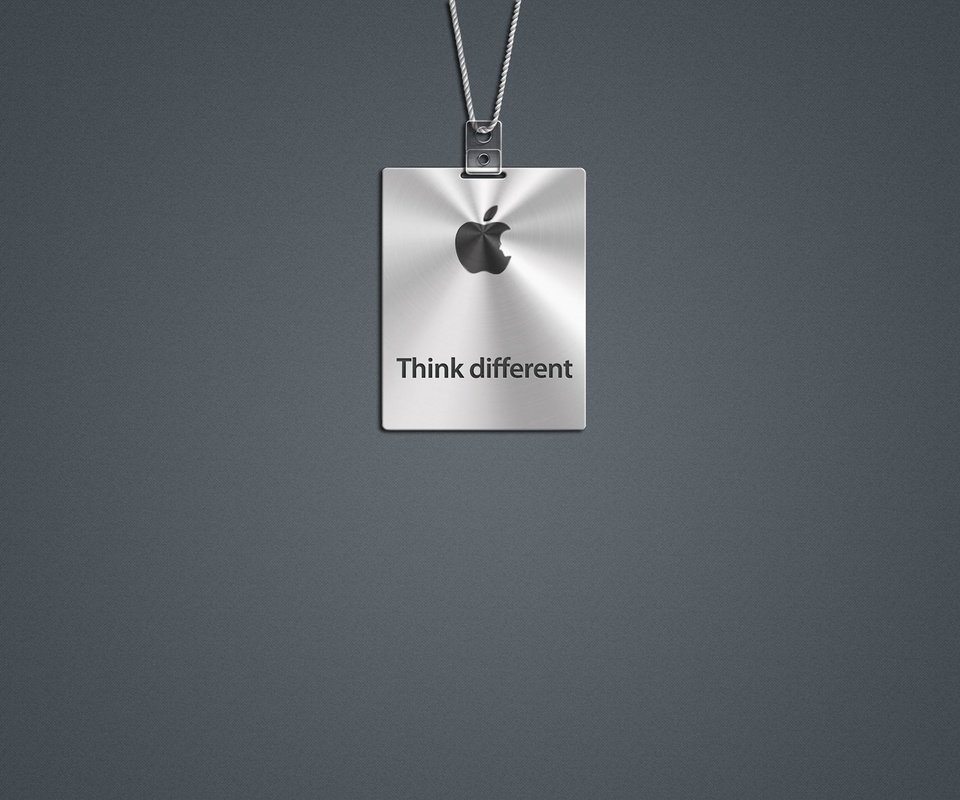 Обои серый, мак, лого, think different, эппл, grey, mac, logo, apple разрешение 1920x1080 Загрузить