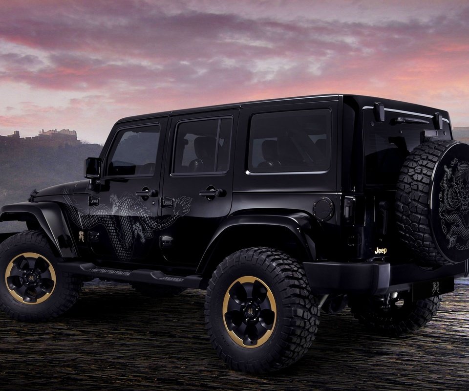 Обои дракон, черный, авто, джип, concept, рэнглер, dragon, black, auto, jeep, wrangler разрешение 2560x1600 Загрузить