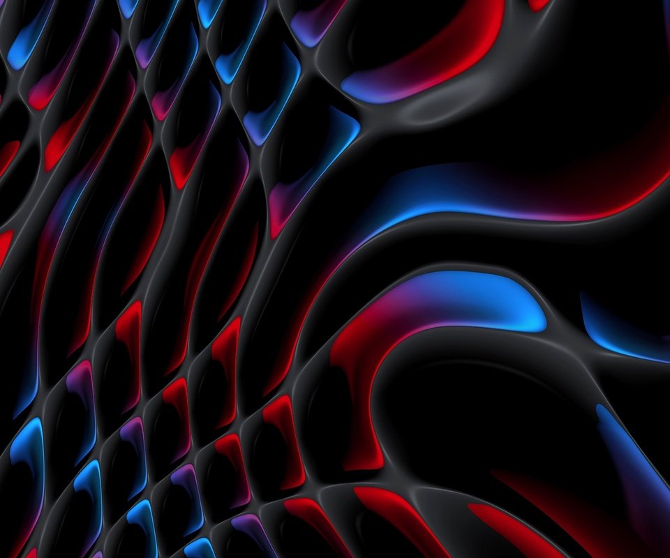 Обои абстрактные разноцветные волны, abstract colorful waves разрешение 2048x1152 Загрузить