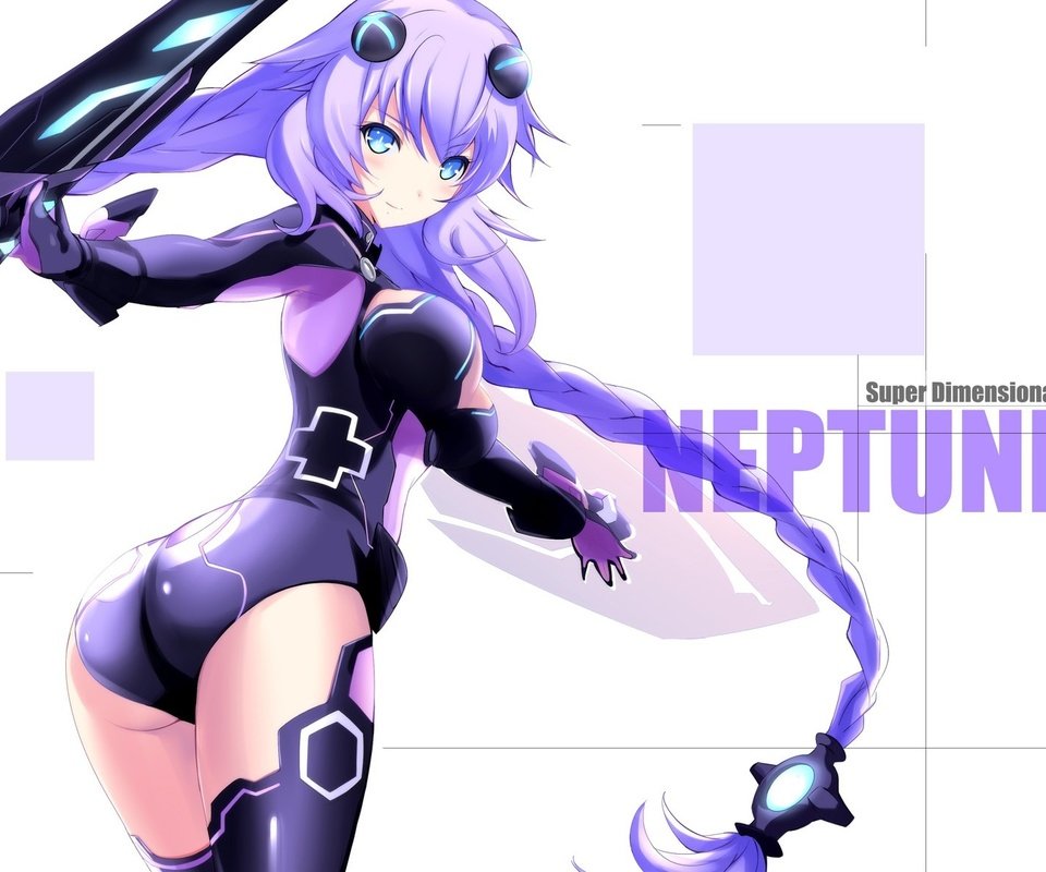 Обои девушка, оружие, улыбка, взгляд, костюм, попка, maccyon, purple heart, choujigen game neptune, girl, weapons, smile, look, costume, ass разрешение 2382x1180 Загрузить