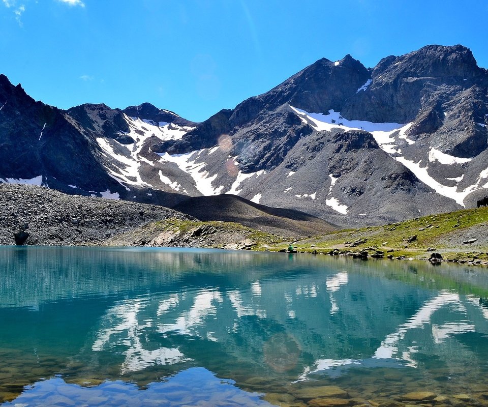 Обои озеро, горы, швейцария, долина, энгадин, lake, mountains, switzerland, valley, engadine разрешение 2560x1600 Загрузить