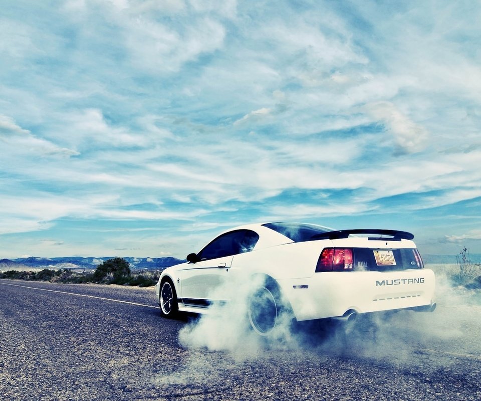 Обои burnout, мустанг, купе, автообои, ford mustang, автодорога, mustang, coupe, rechange, road разрешение 1920x1200 Загрузить