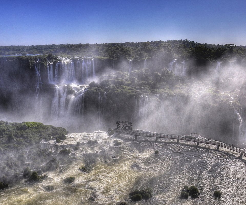 Обои водопад, красота, водопад игуасу, waterfall, beauty, the iguaçu falls разрешение 1920x1200 Загрузить