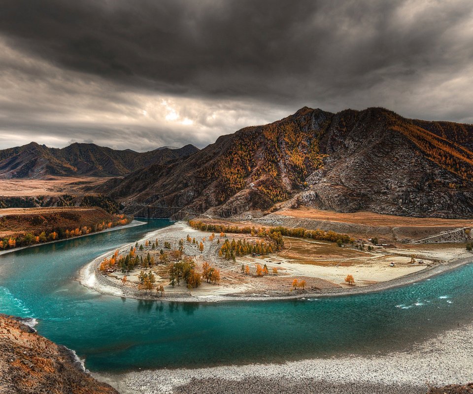 Обои река, осень, алтай, river, autumn, altay разрешение 1920x1080 Загрузить