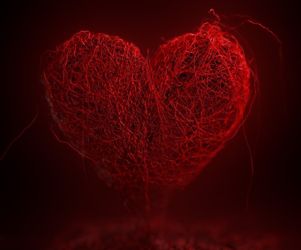 Обои фон, сердечко, сердце, темный фон, нити, красное сердце, background, heart, the dark background, thread, red heart разрешение 1920x1200 Загрузить