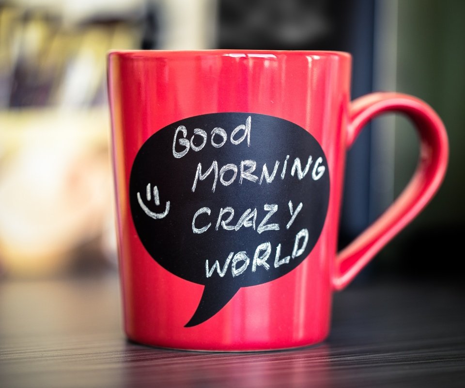 Обои надпись, красная, кофе, кружка, доброе утро, the inscription, red, coffee, mug, good morning разрешение 5428x3619 Загрузить