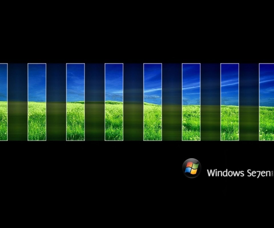 Обои природа, логотип, черный фон, windows 7, прямоугольники, nature, logo, black background, rectangles разрешение 1920x1200 Загрузить